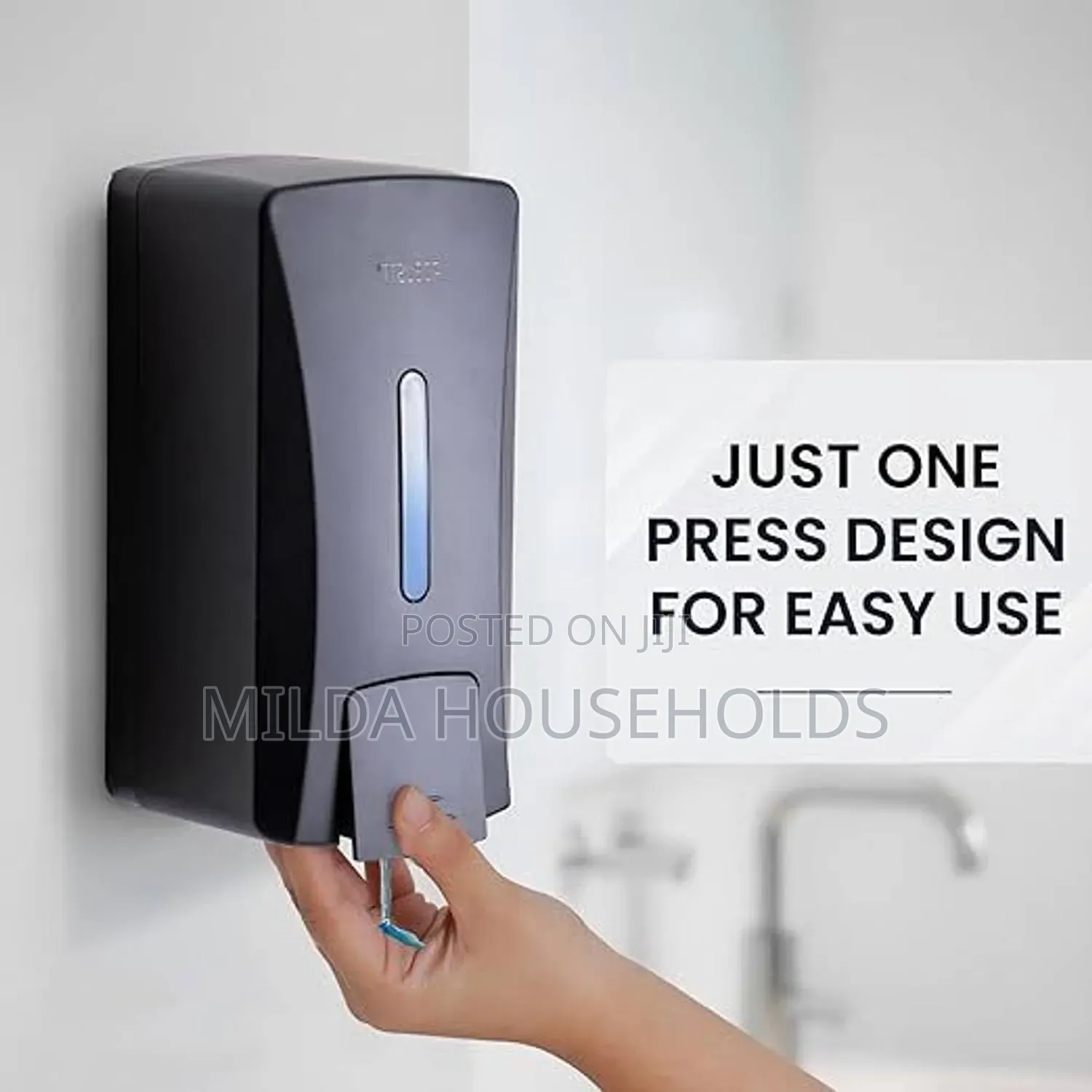 Elegant Black Soap Dispenser