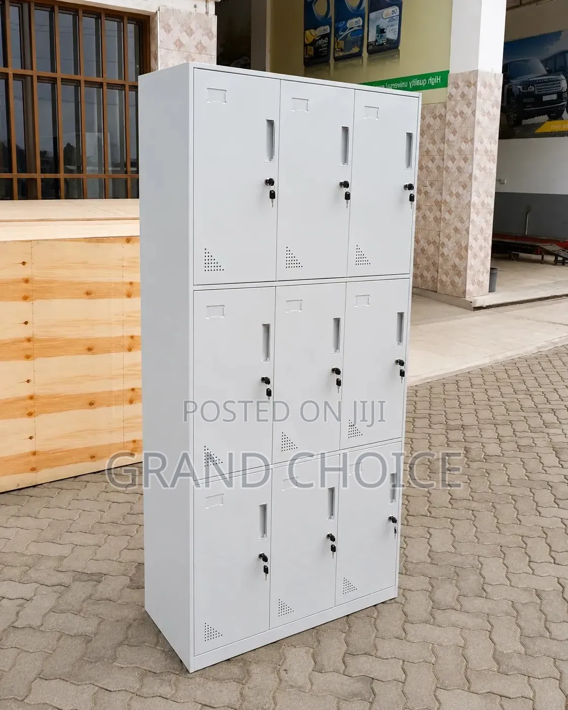 Metal Locker Cabinet With 9 Lockable Door