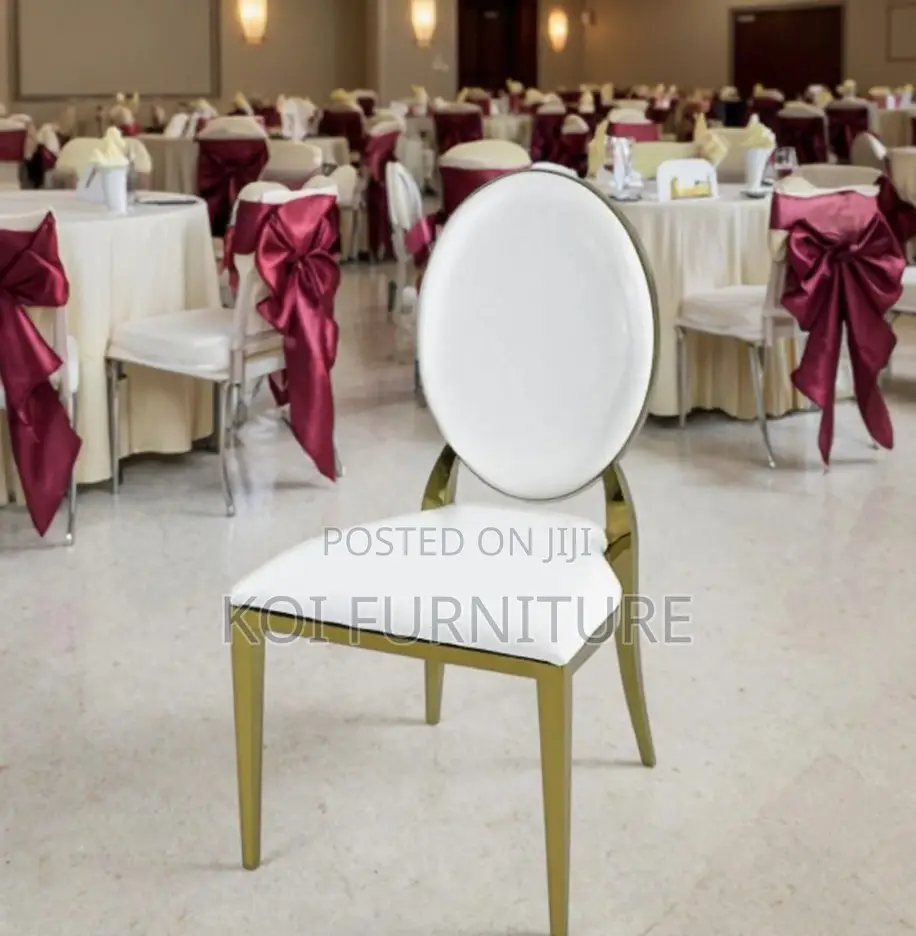 Home Chairs; Armless Leather Golden Home Events Chair