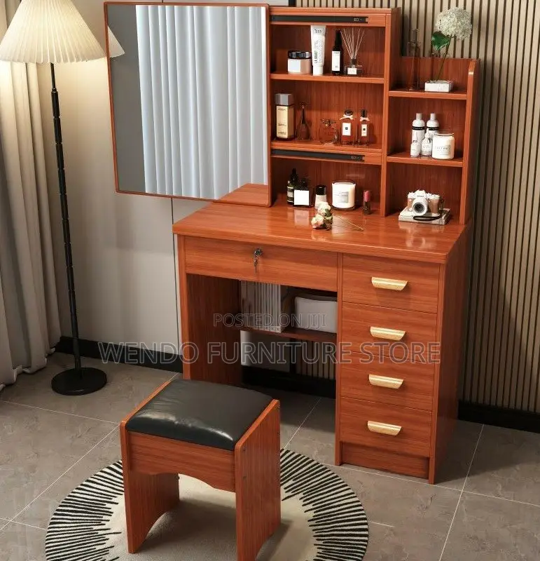 Dressers; Dressing Brown Elegant Dressing Table Set