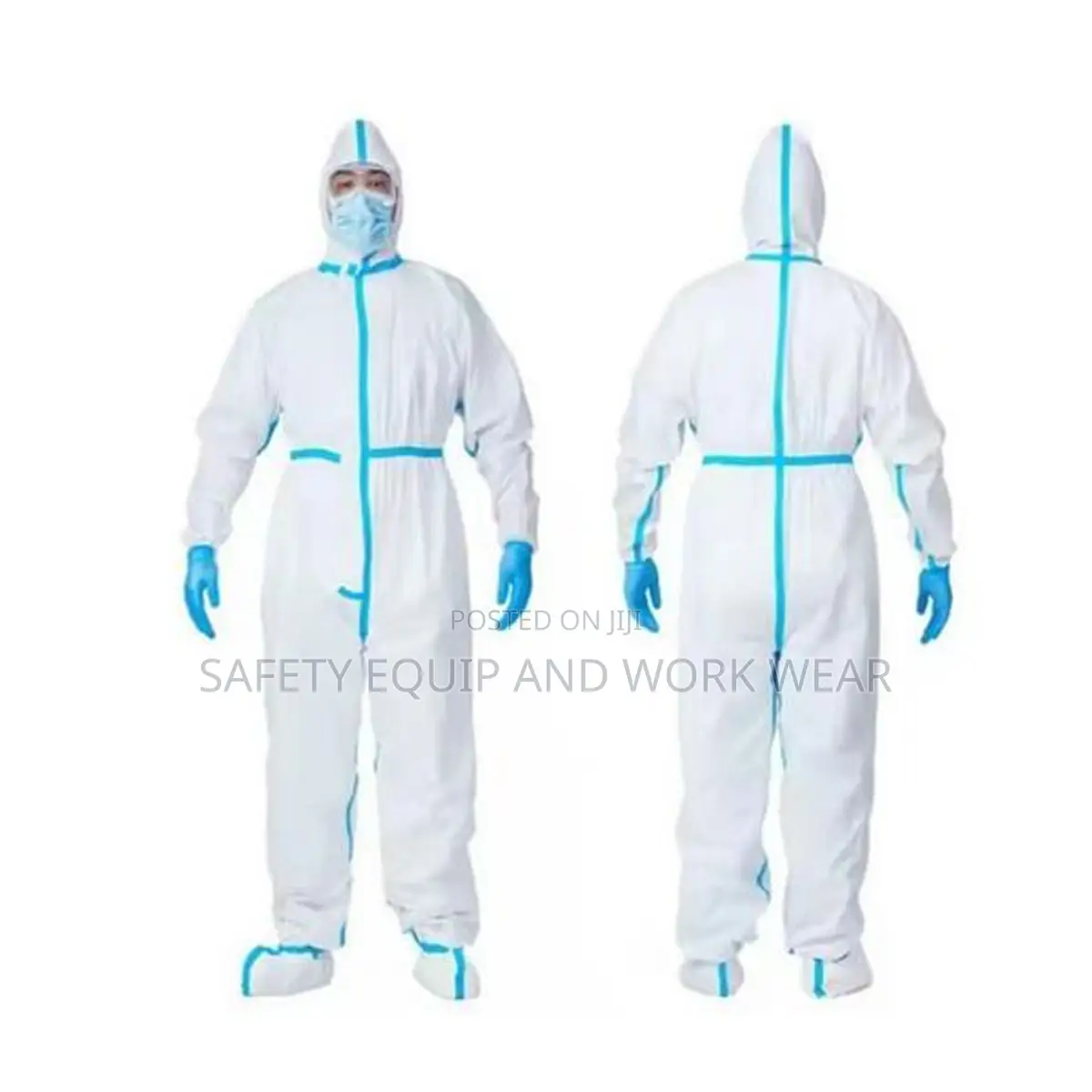Disposable Protection Coverall Suit With Hood & Shoe Covers