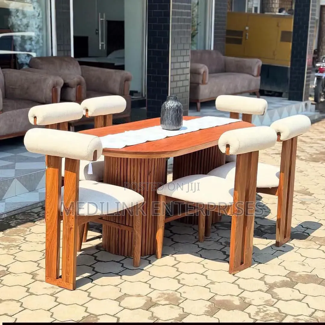 6-Seater Iloilo Sudan Teak Top Dinning Table Set