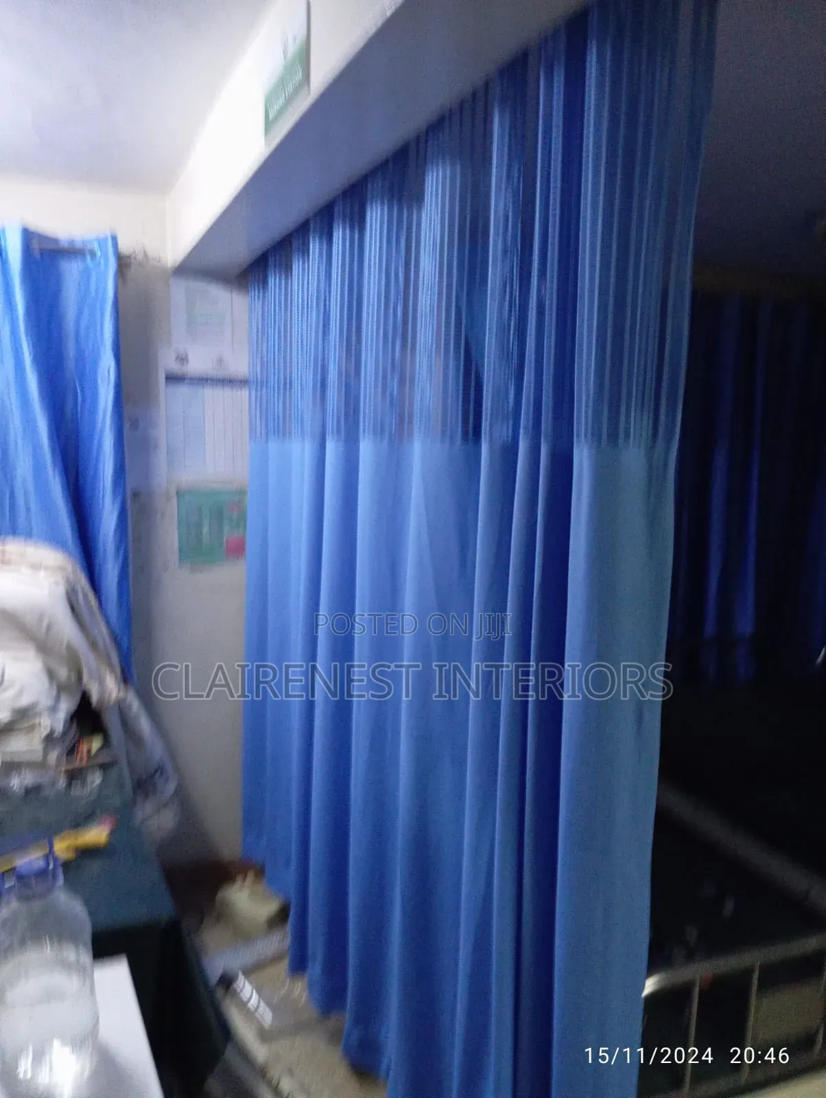 Blue and Cream Ward Privacy Perfeced With Hospital Curtains