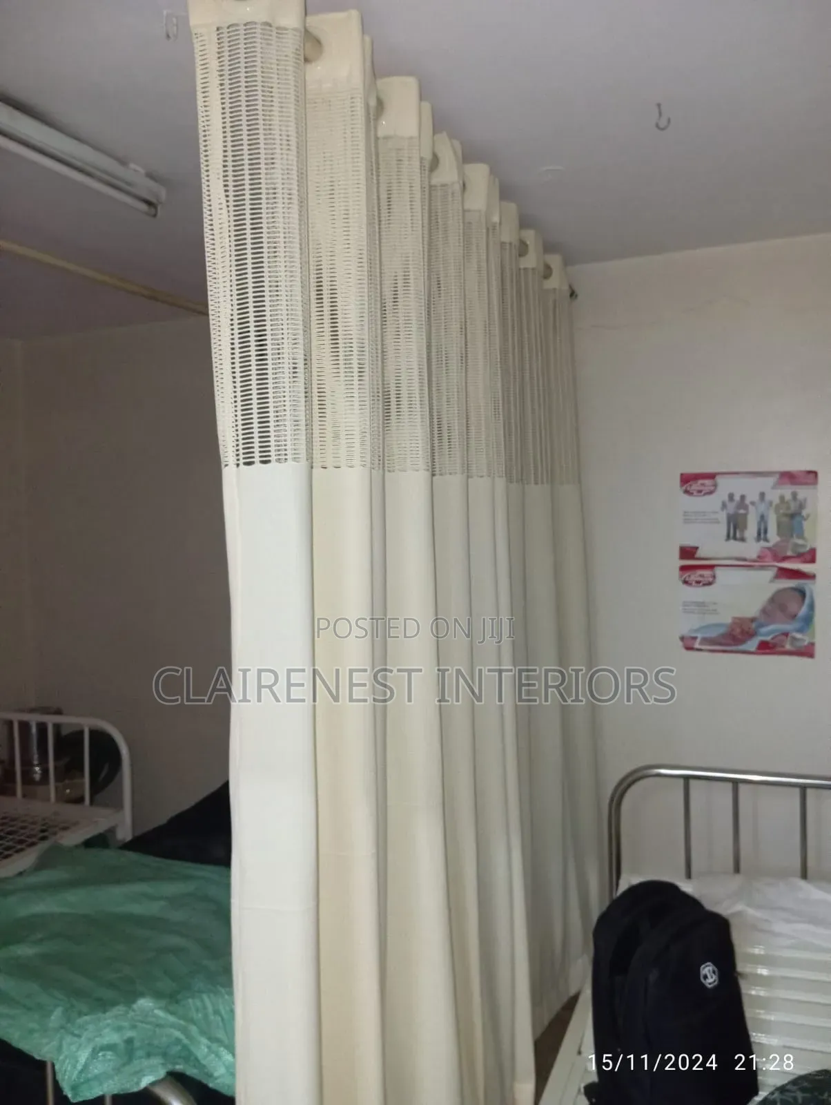 Blue and Cream Ward Privacy Perfeced With Hospital Curtains