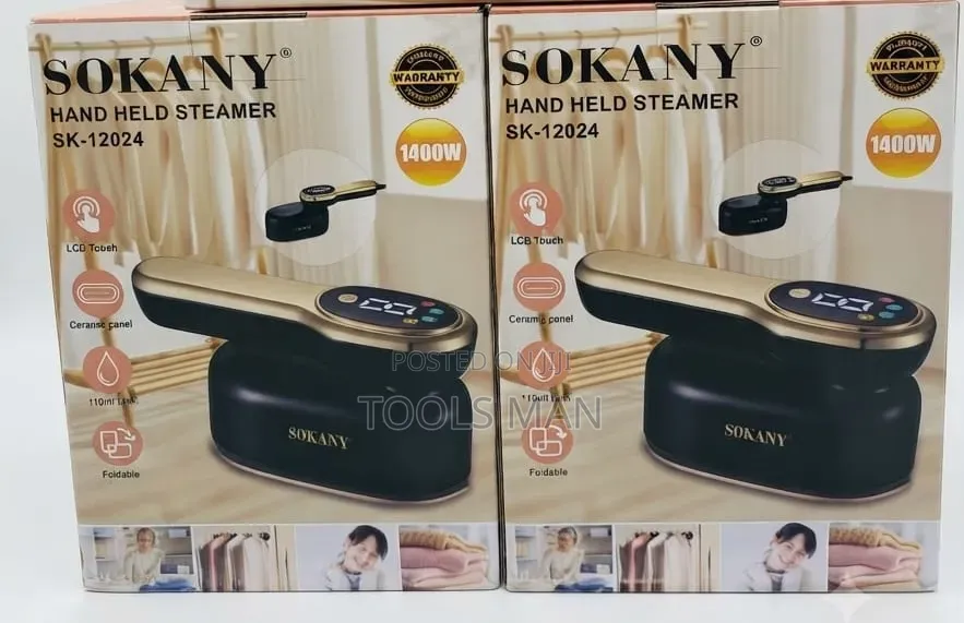 Sokany Hand Held Garment Steamer SKW Gold Black.