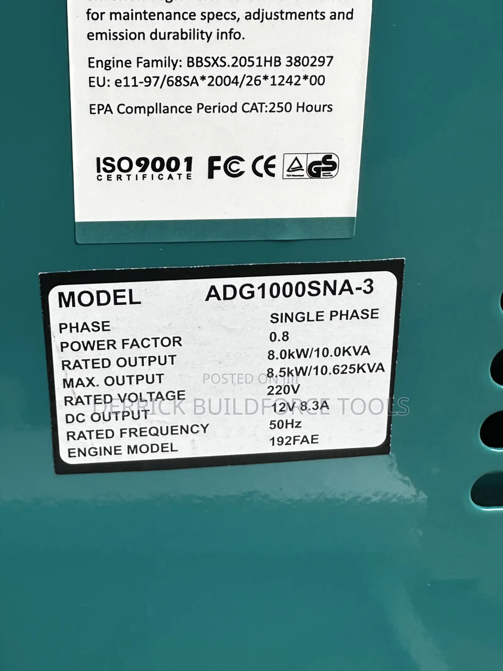 Premier 10Kva Diesel Generator