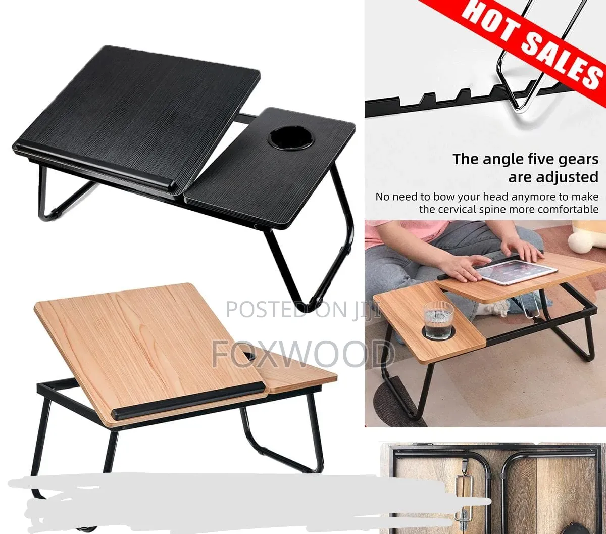 5 Levels Adjustable Angle Foldable Laptop Table