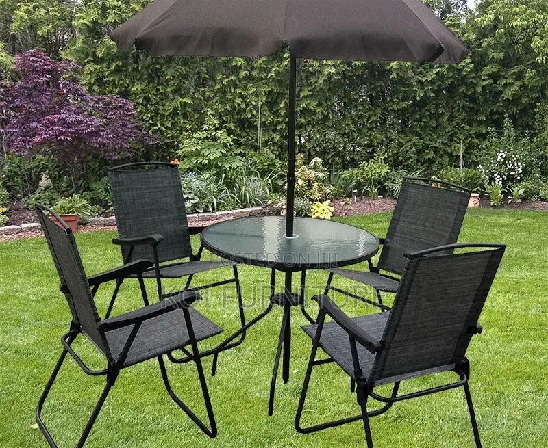 Dining Set; 4 Seater Foldable Outdoor Set