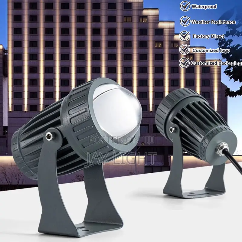 Warm White 8W Wall Washer Hardwired Outdoor Narrow Beam Aluminum