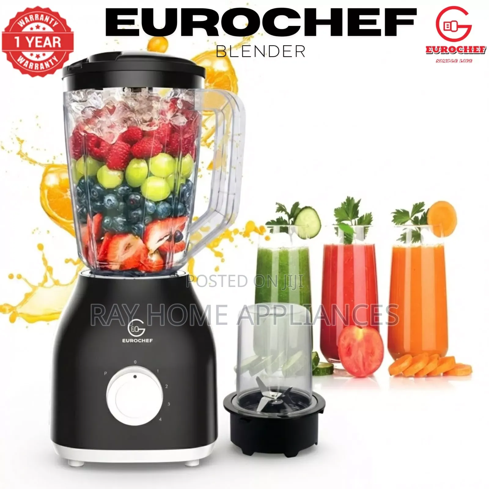 2 in 1 Eurochef Electric Blender