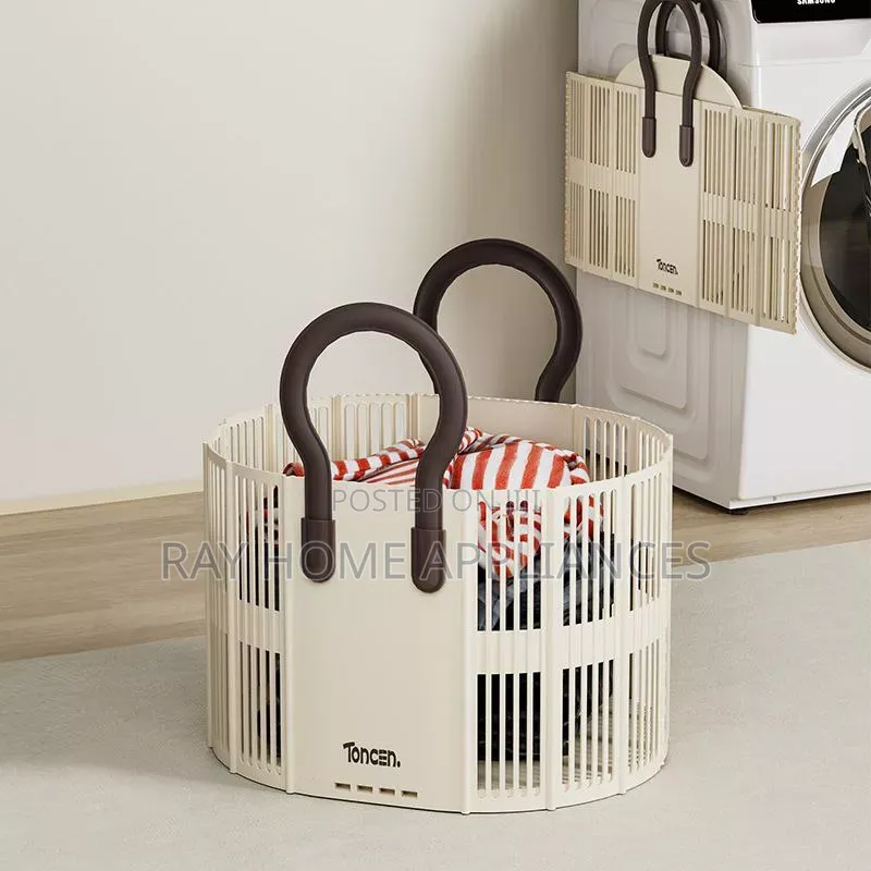 Foldable Laundry / Toy Basket With Handle Size: 49*30cm