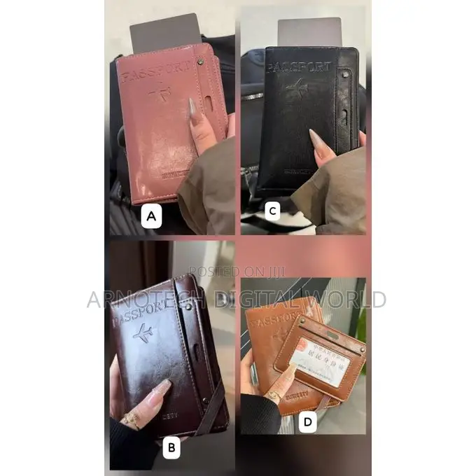 PU Leather Passport Holder With Multi-Card Slots