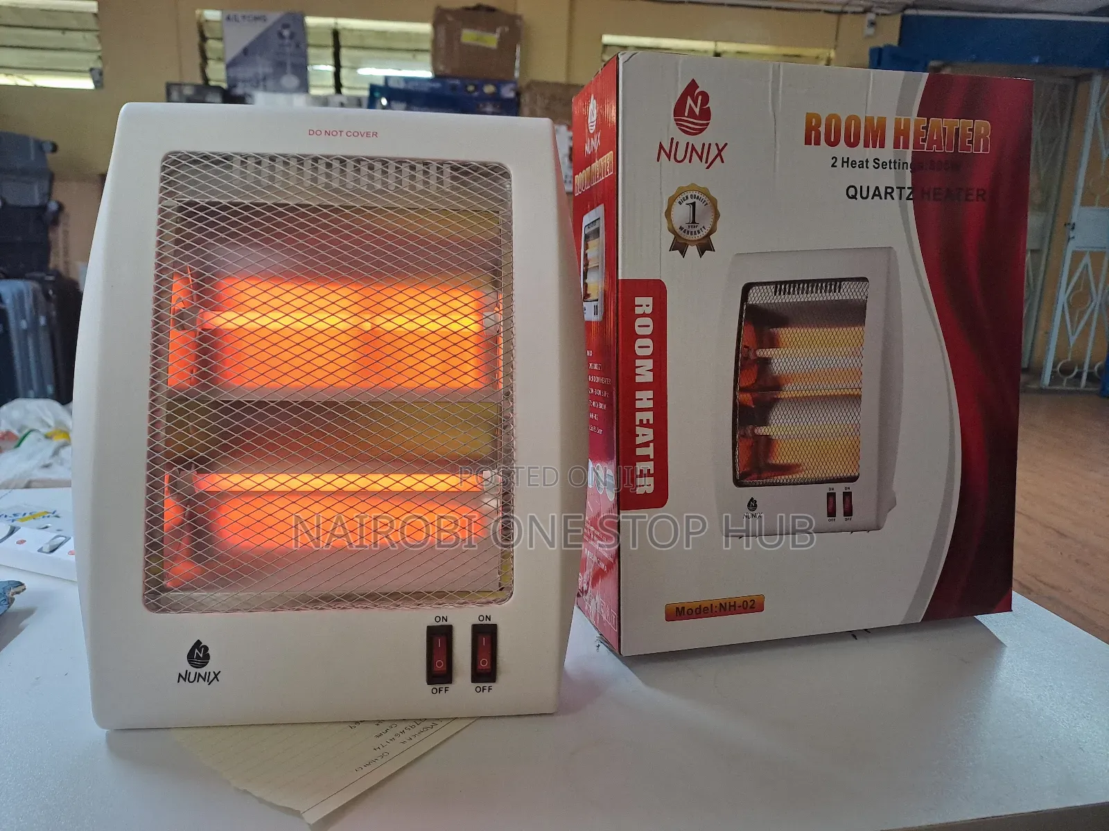 Nunix Quartz Room Heater Two Heat Setting