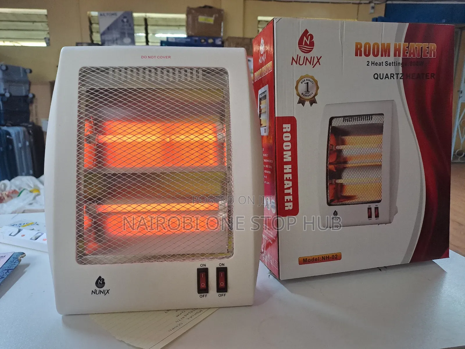 Nunix Quartz Room Heater Two Heat Setting