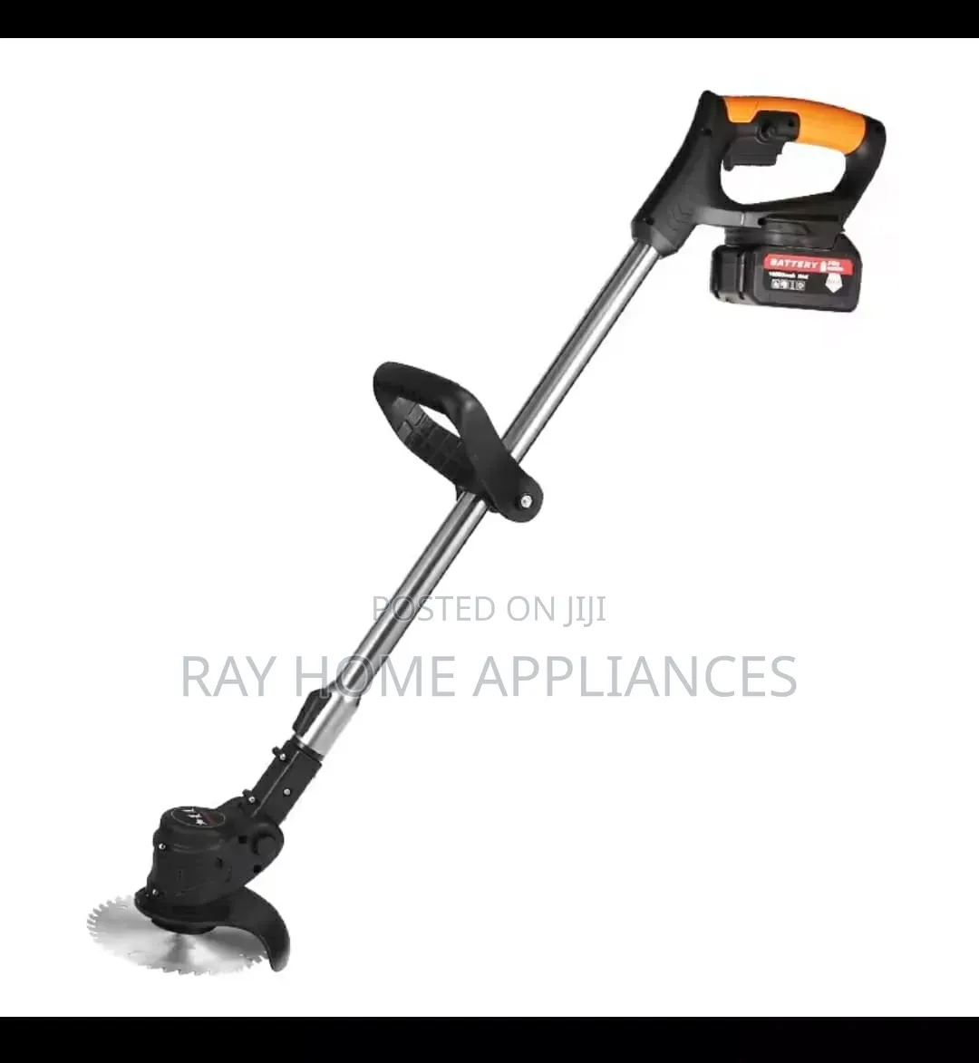 Cordless Electric Lawn Mower With Foldable Adjustable Trimmer