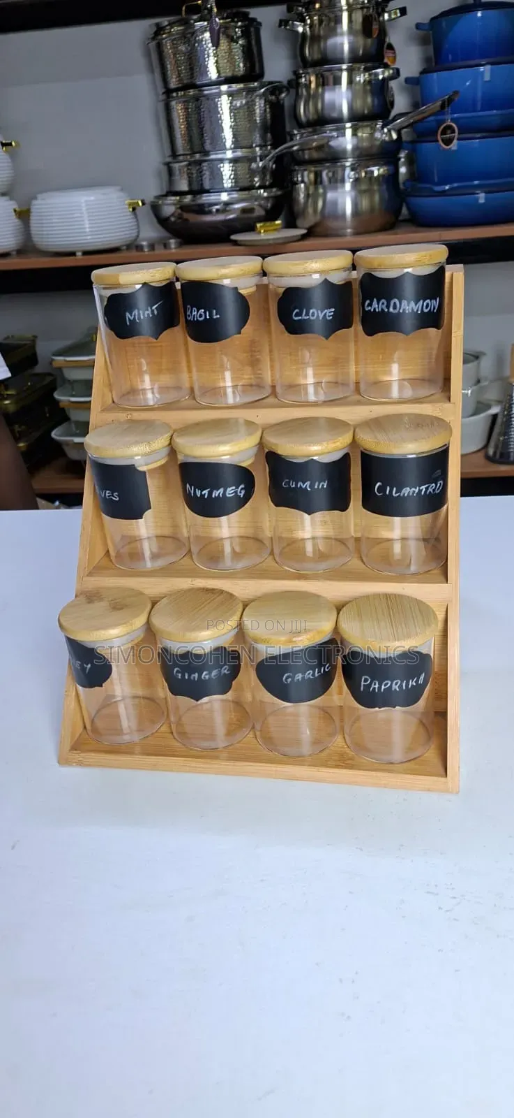 3 Tier Bamboo Spice Rack