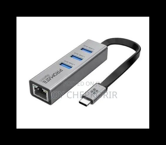 Promate GigaHub-C (Multi-Port USB-C Hub With Ethernet Adapter)