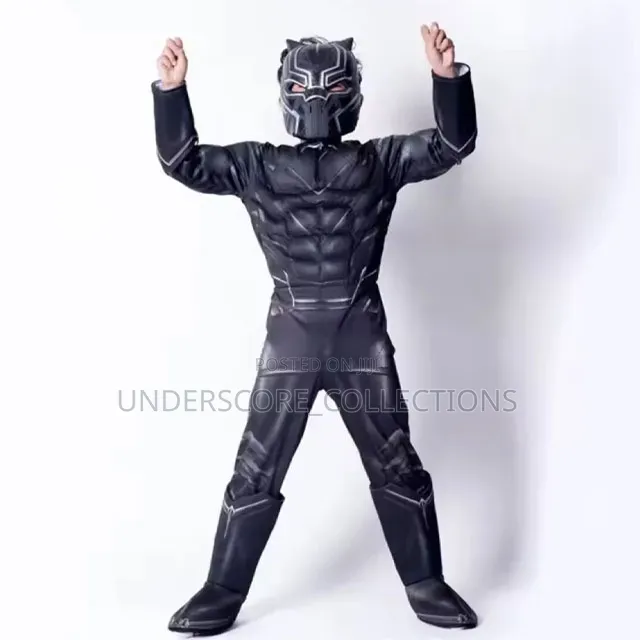 Muscle Black Panther Children's Dress-Up Costume