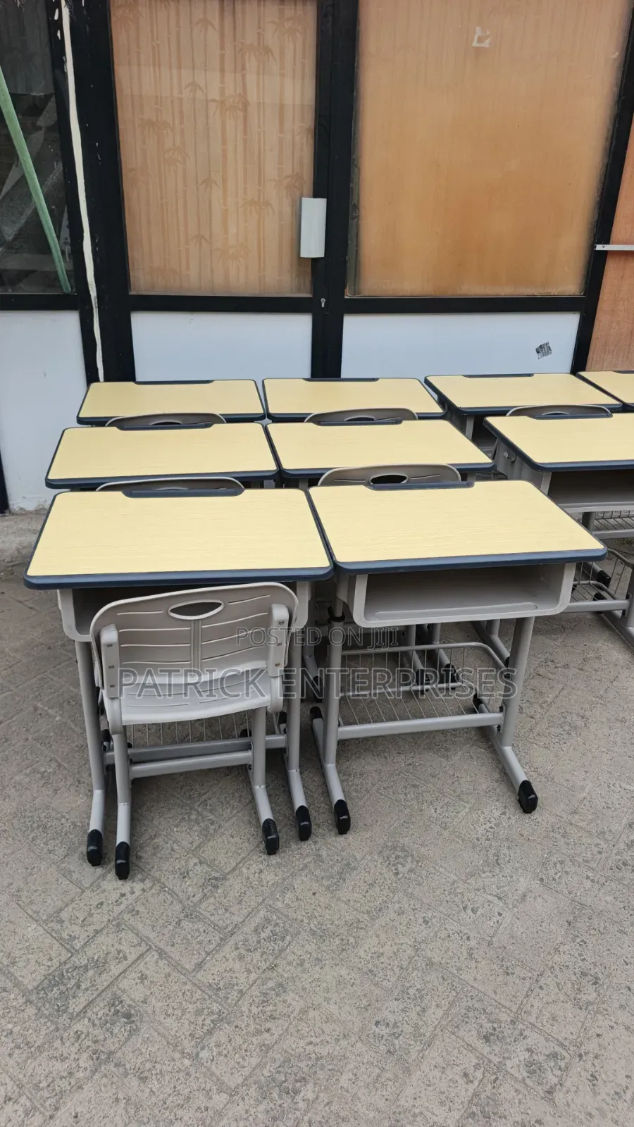Adjustable Height Students Desk and Chair Set