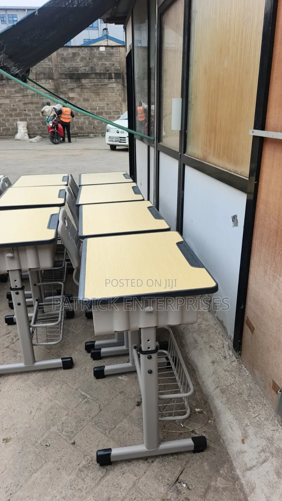 Adjustable Height Students Desk and Chair Set