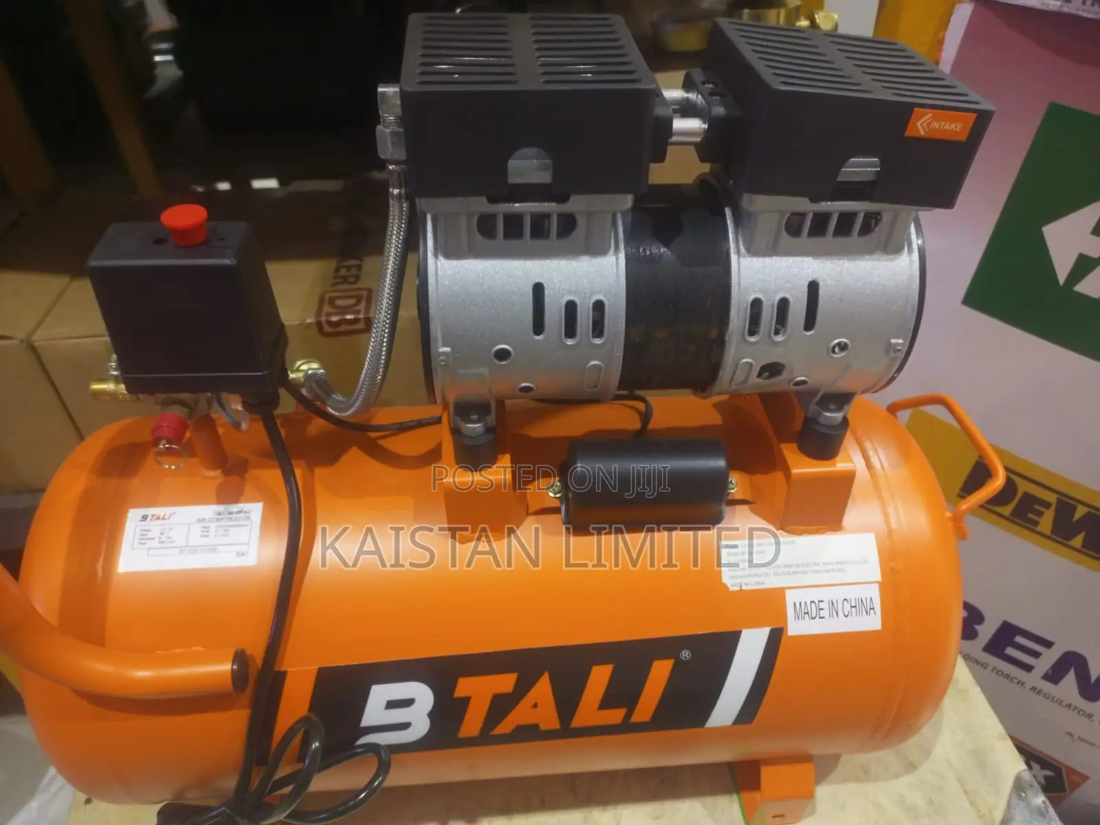 BTALI 50 Liter Noiseless Oil-Free Air Compressor – Ideal for Garage 