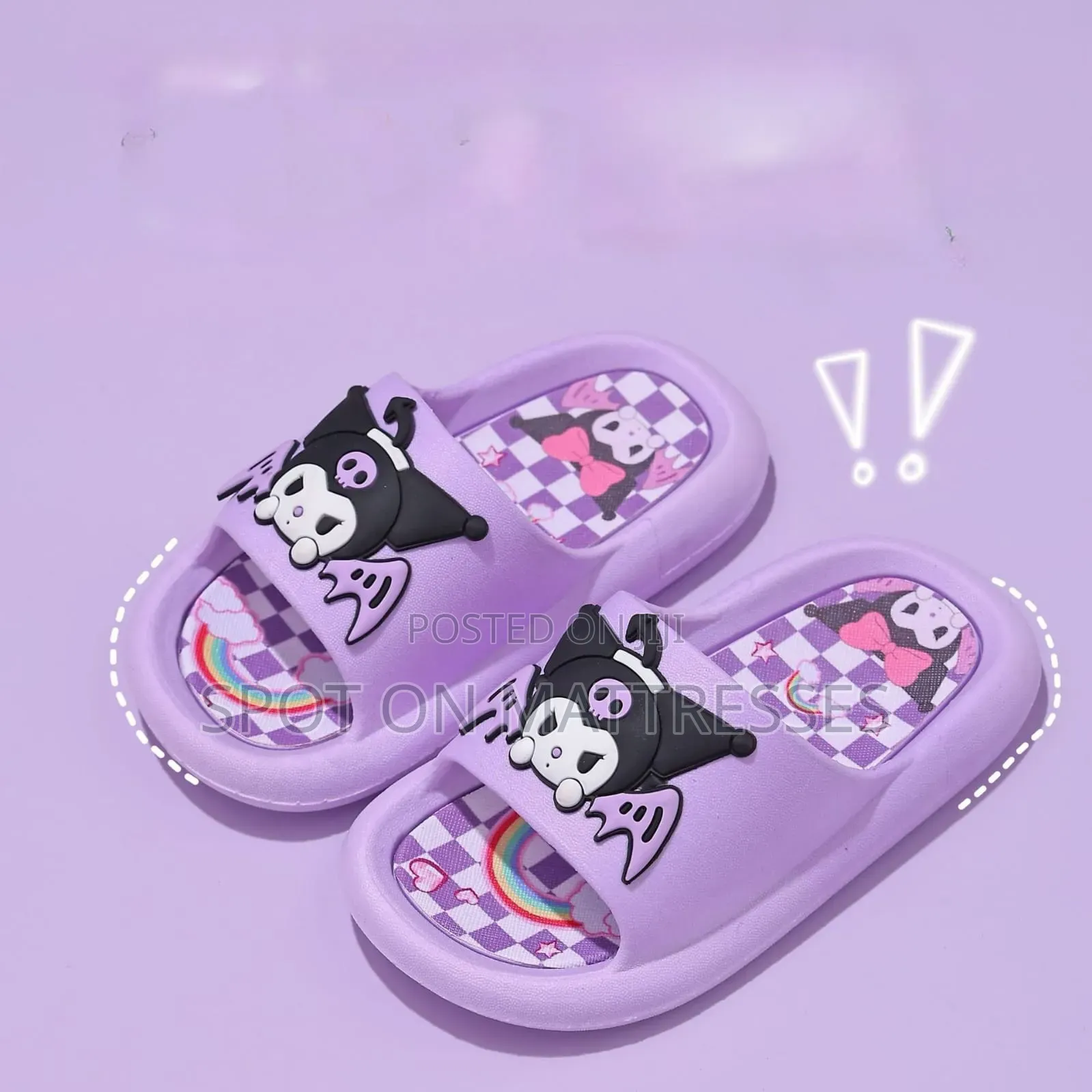 Kids' Kuromi Slides. Sizes 24-39. Countrywide Delivery Available.