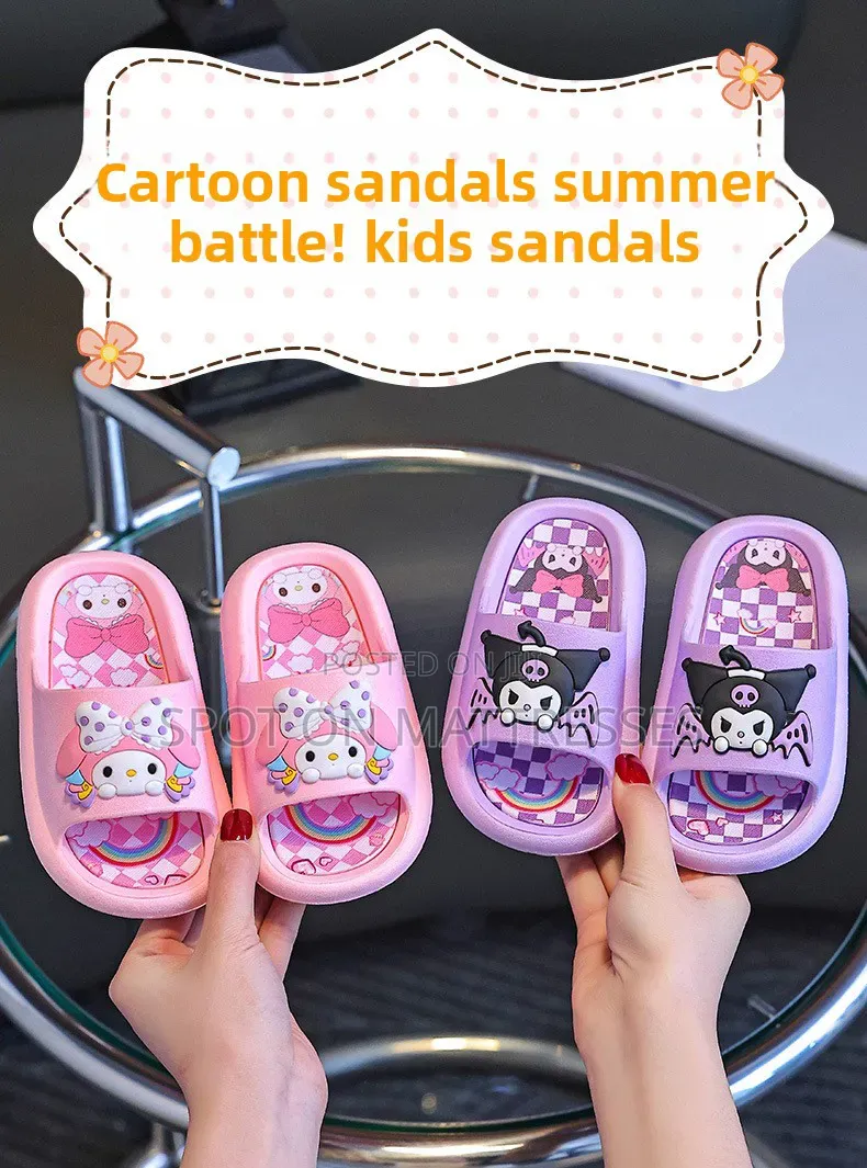 Kids' Kuromi Slides. Sizes 24-39. Countrywide Delivery Available.