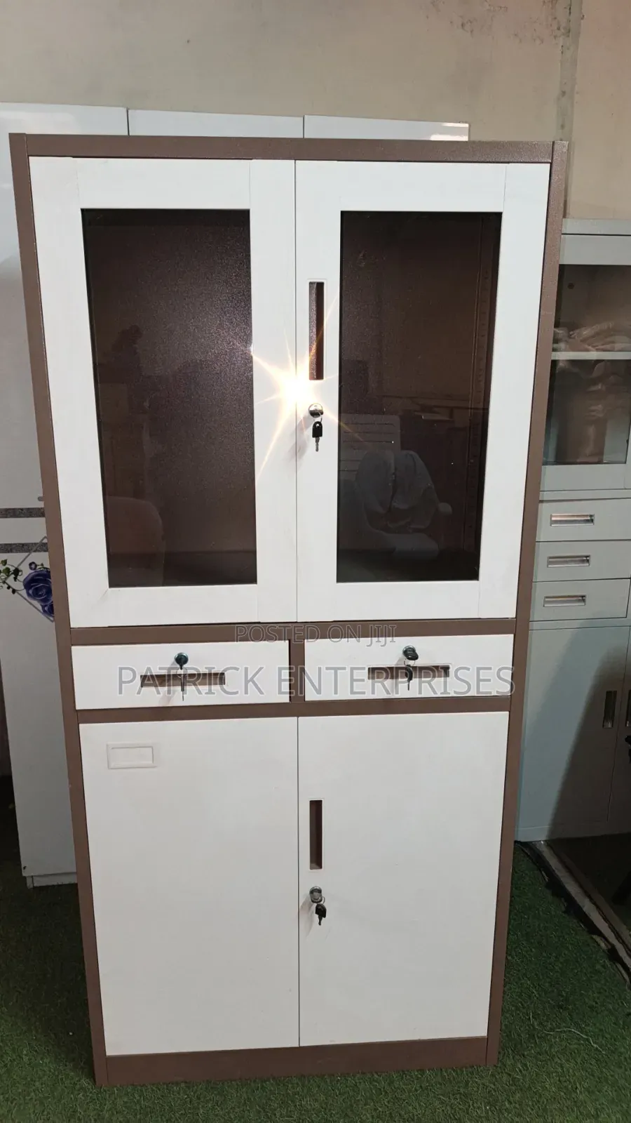 Modern Safe File Cabinet With Glass Doors