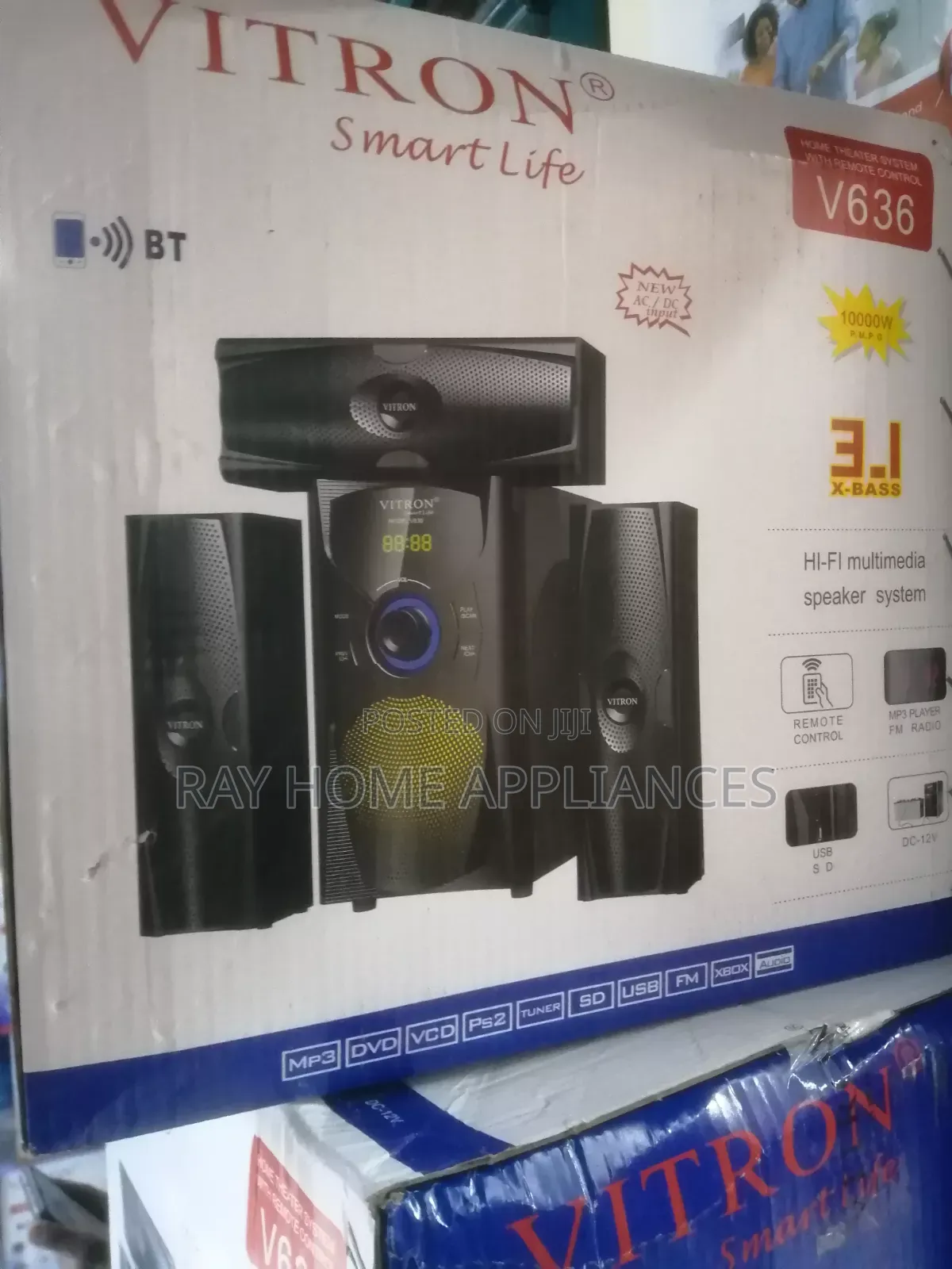 Vitron 3.1ch 10000w Hi-Fi Sub-Woofer Fm/Bt/Sd/USB