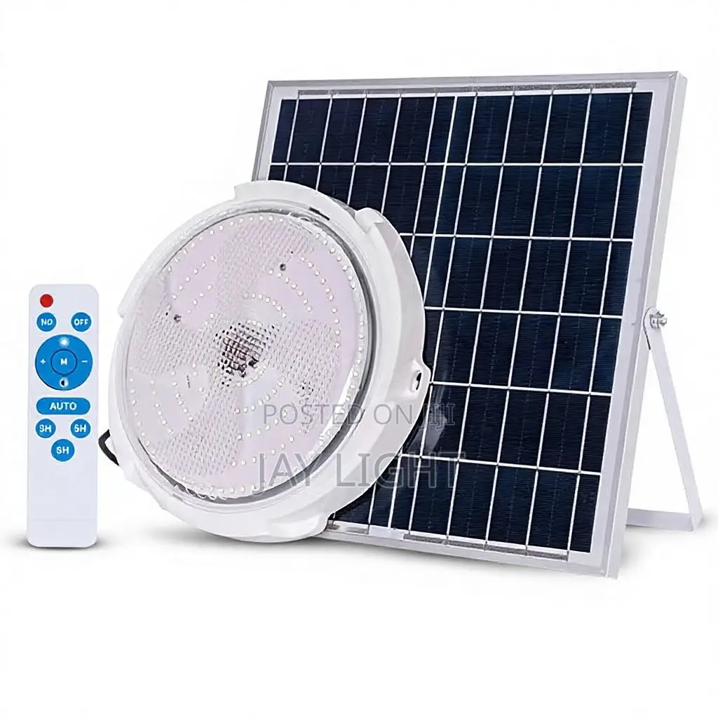 Solar LED Ceiling Light With Remote, IP65 Waterproof, Auto on/Off