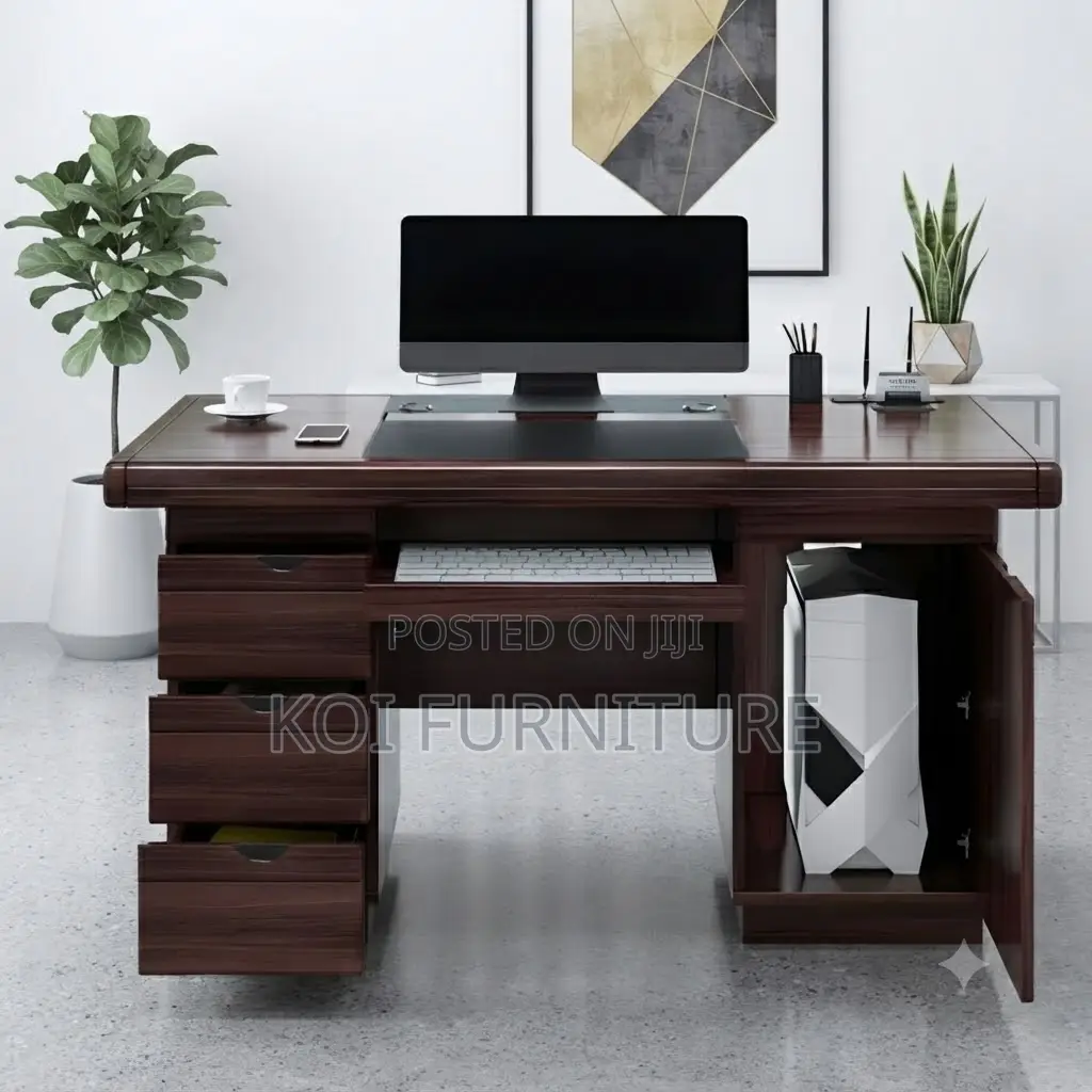 Office Desk; 1.4 Meters Executive Office Mahogany Panelling Desks