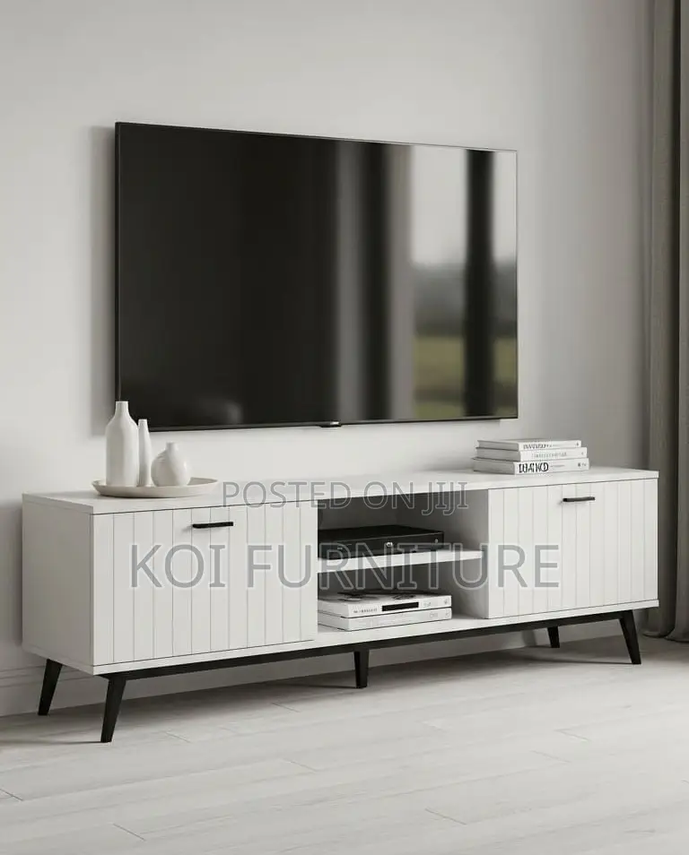 Home Living Room White TV Stand