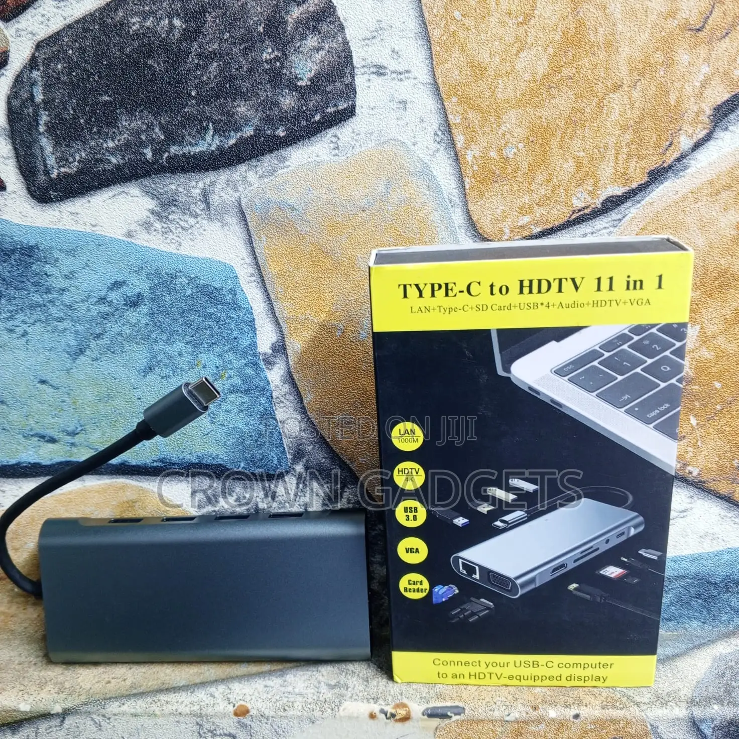 11-in-1 USB-C Hub With HDMI RJ45 USB 3.0 Audio