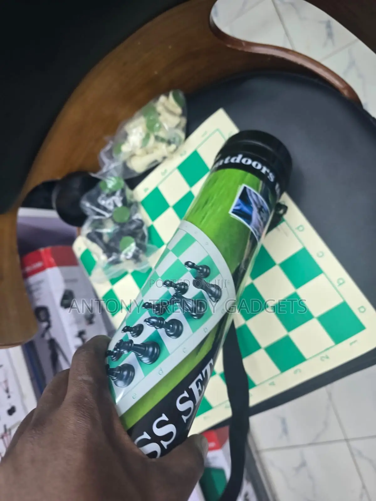 Portable Chess Set With 50x50cm Vinyl Board Pieces