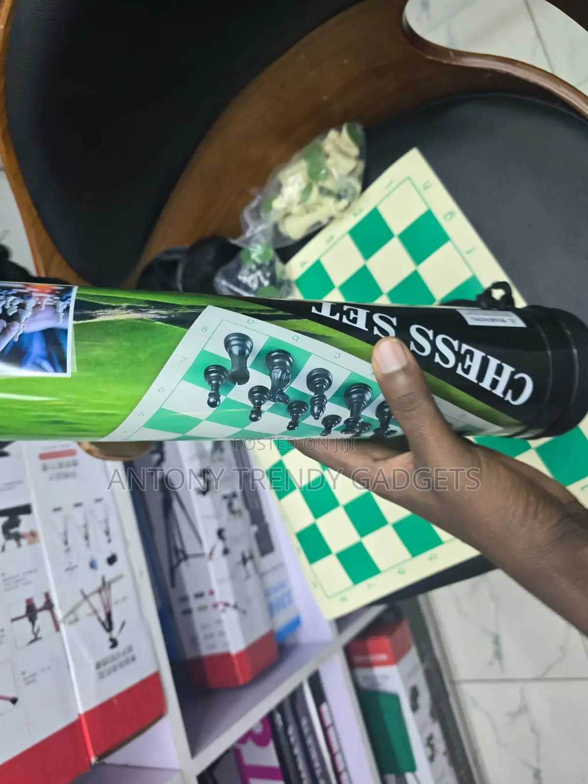 Portable Chess Set With 50x50cm Vinyl Board Pieces
