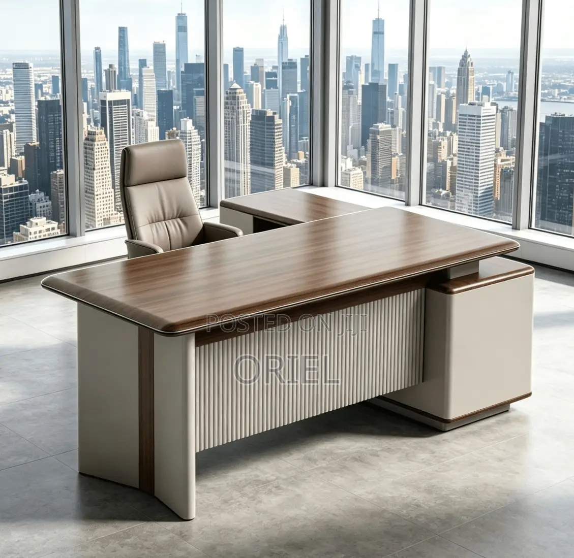 Office Desk : 1.6 Metres Executive L-Shaped Office Table