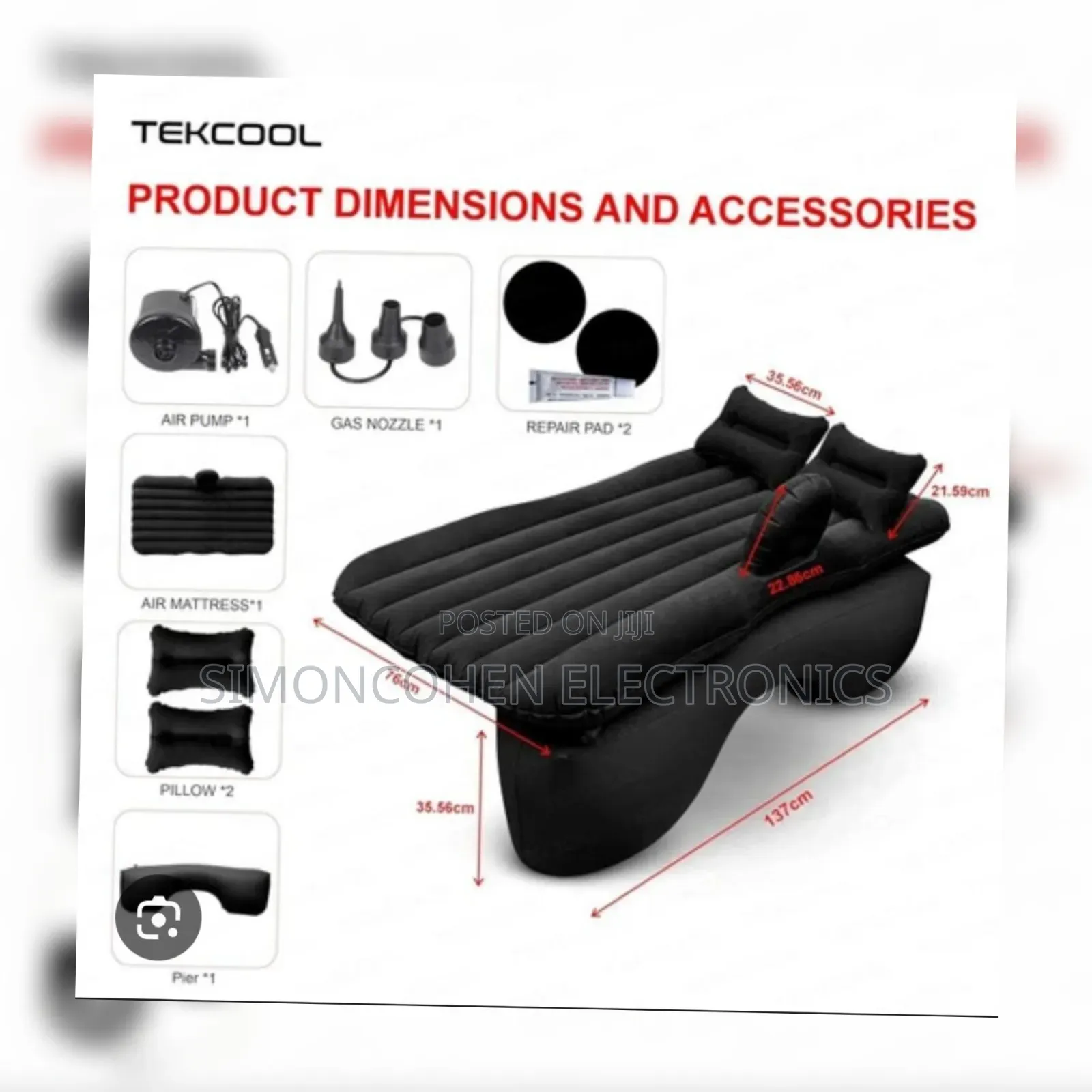 Portable Inflatable Car Back Seat Bed