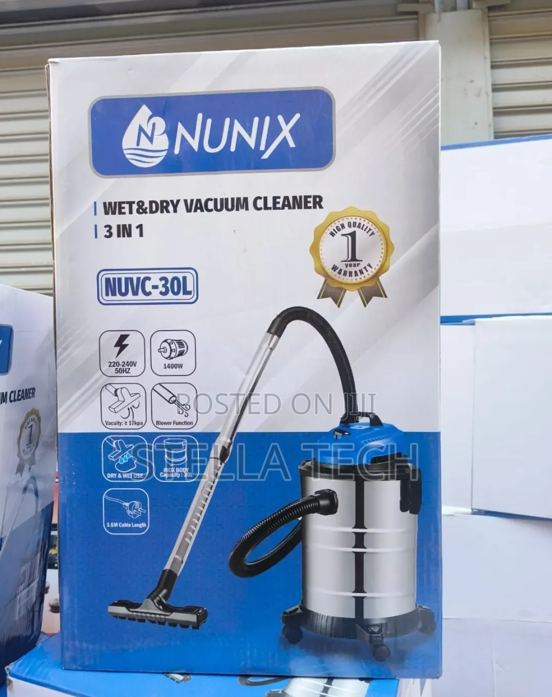 30 Litres Nunix Wet and Dry Vacuum Cleaner