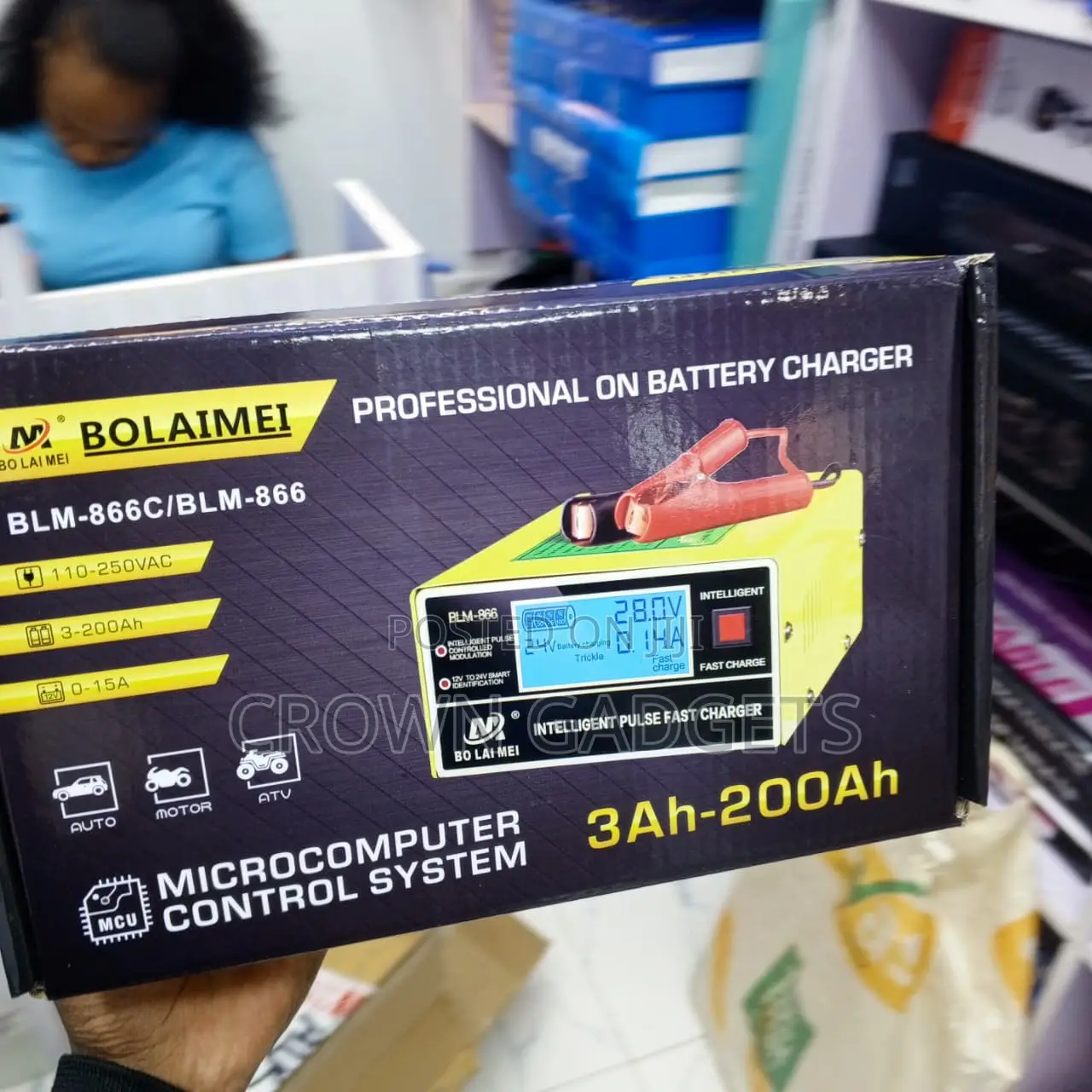 Bolaimei 12V 24V Automatic Battery Charger With Pulse Repair