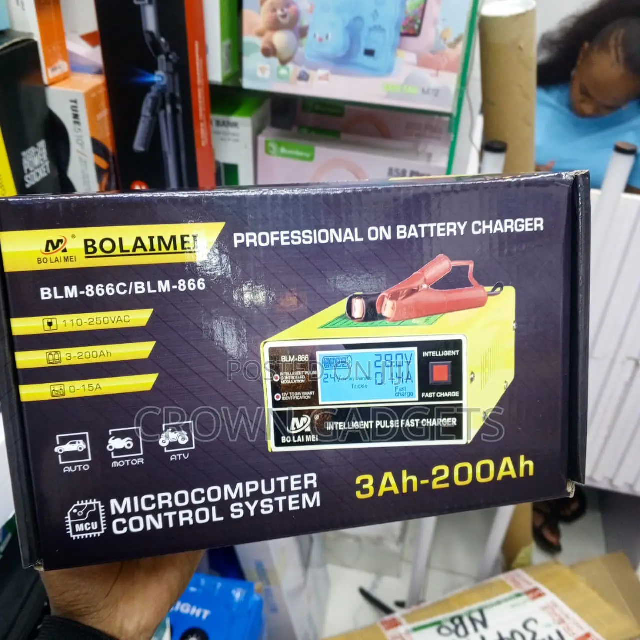 Bolaimei 12V 24V Automatic Battery Charger With Pulse Repair