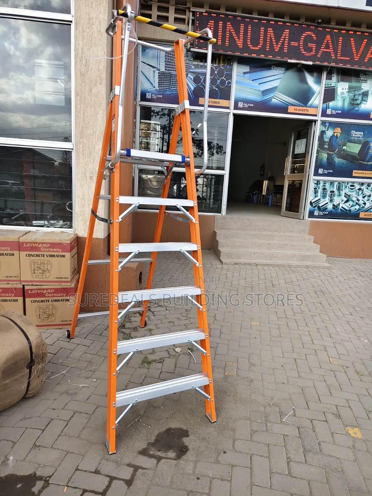 6 Steps Fiberglass Platform Ladder