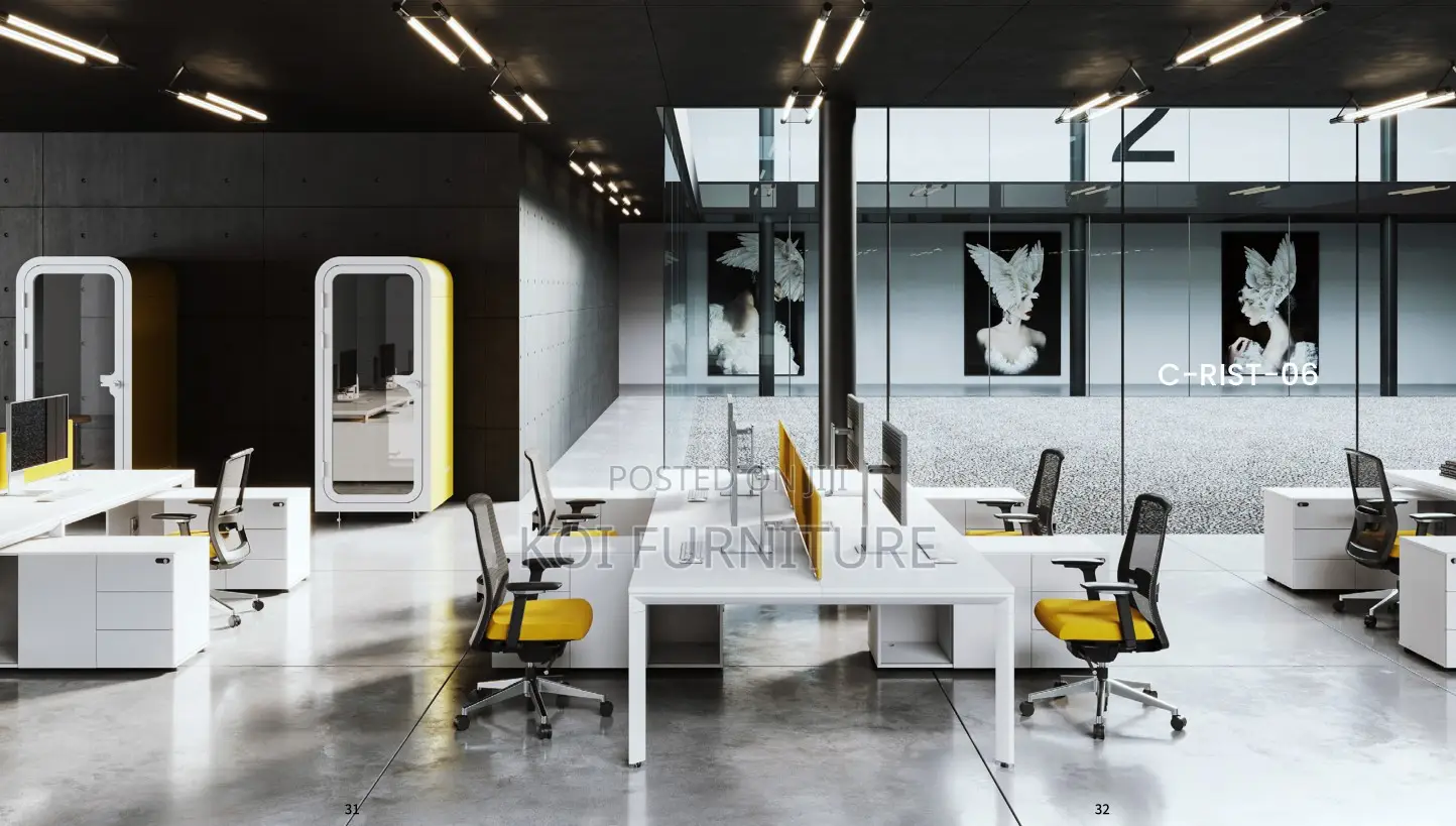 Office Desk : 1.2M Minimalist White Office Desk