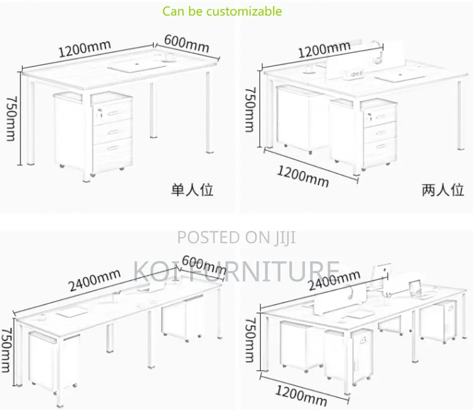 Office Desk : 1.2M Minimalist White Office Desk