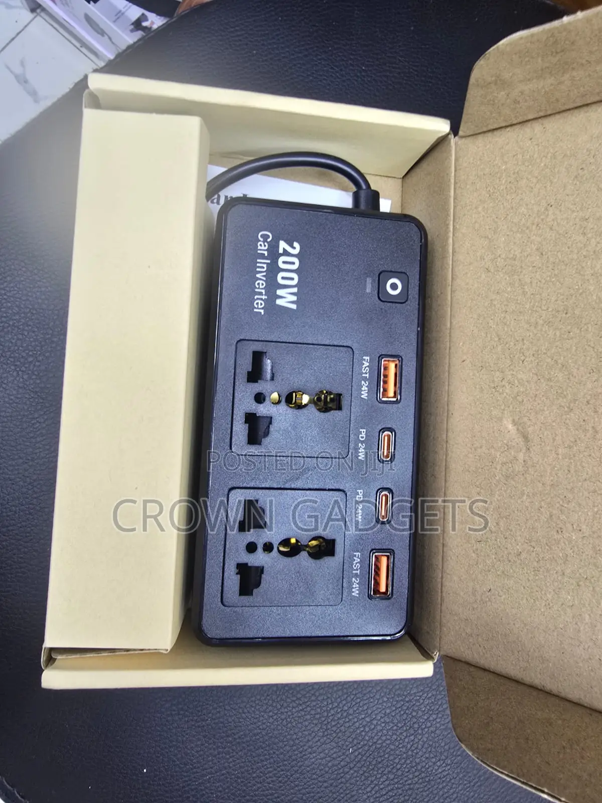 200W Car Charger Inverter With Dual AC USB Fast Charging