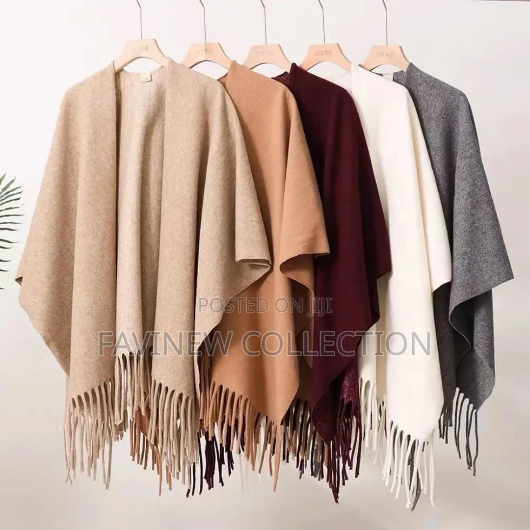Winter Women Poncho Warm Shawl Double Sided Designer Thickening