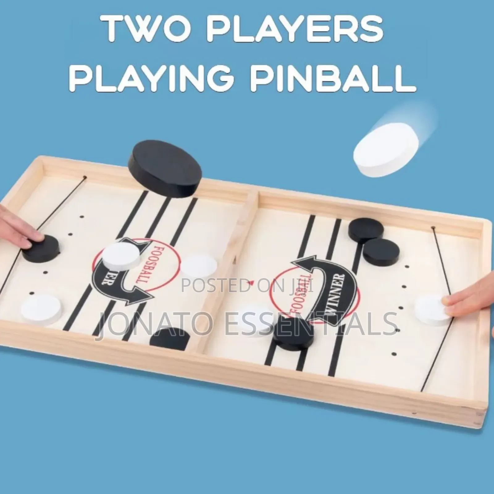 Wooden Fast Sling Puck Winner Board Game 2 Player Interactive Toy