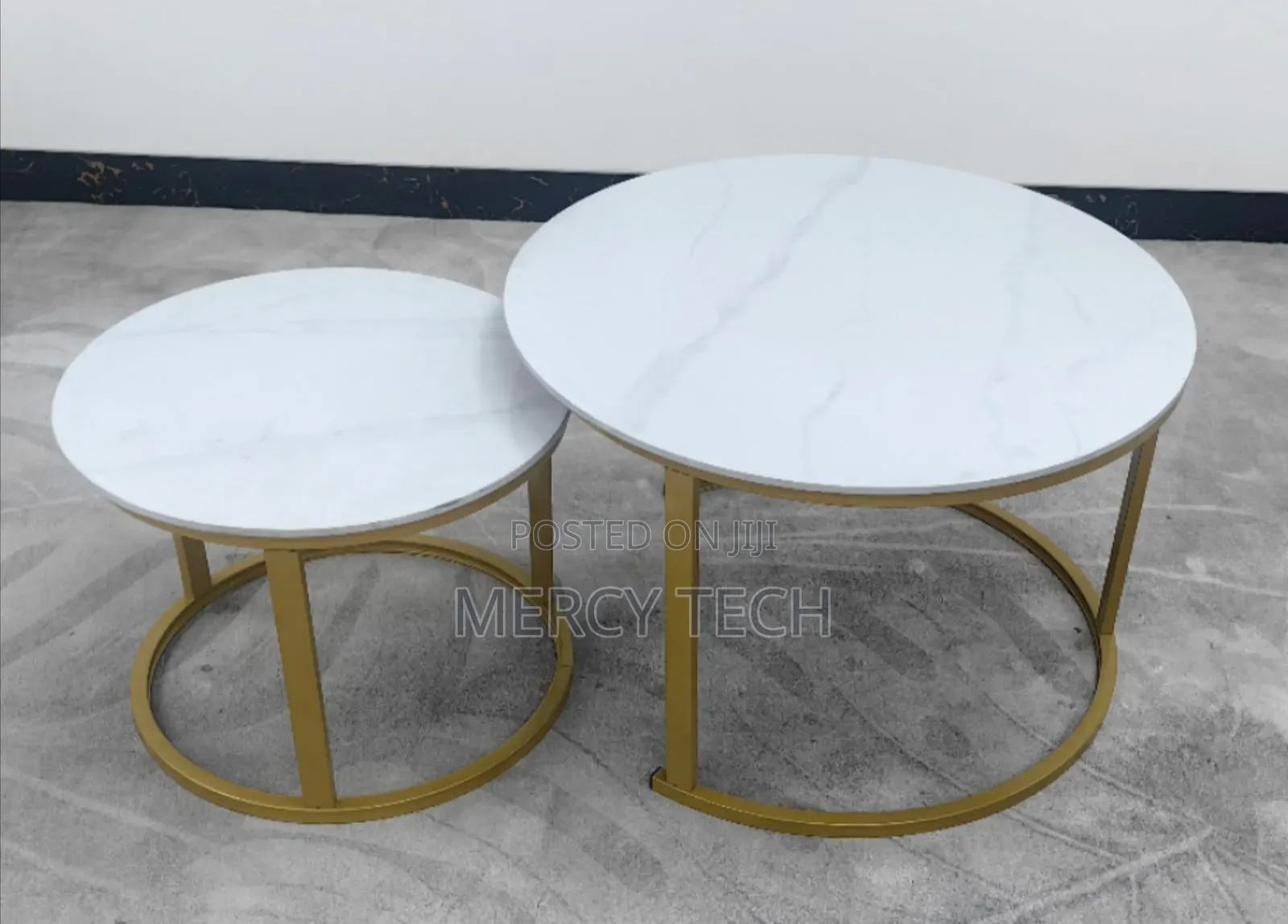 Marble Nesting Coffee Table (Gold)