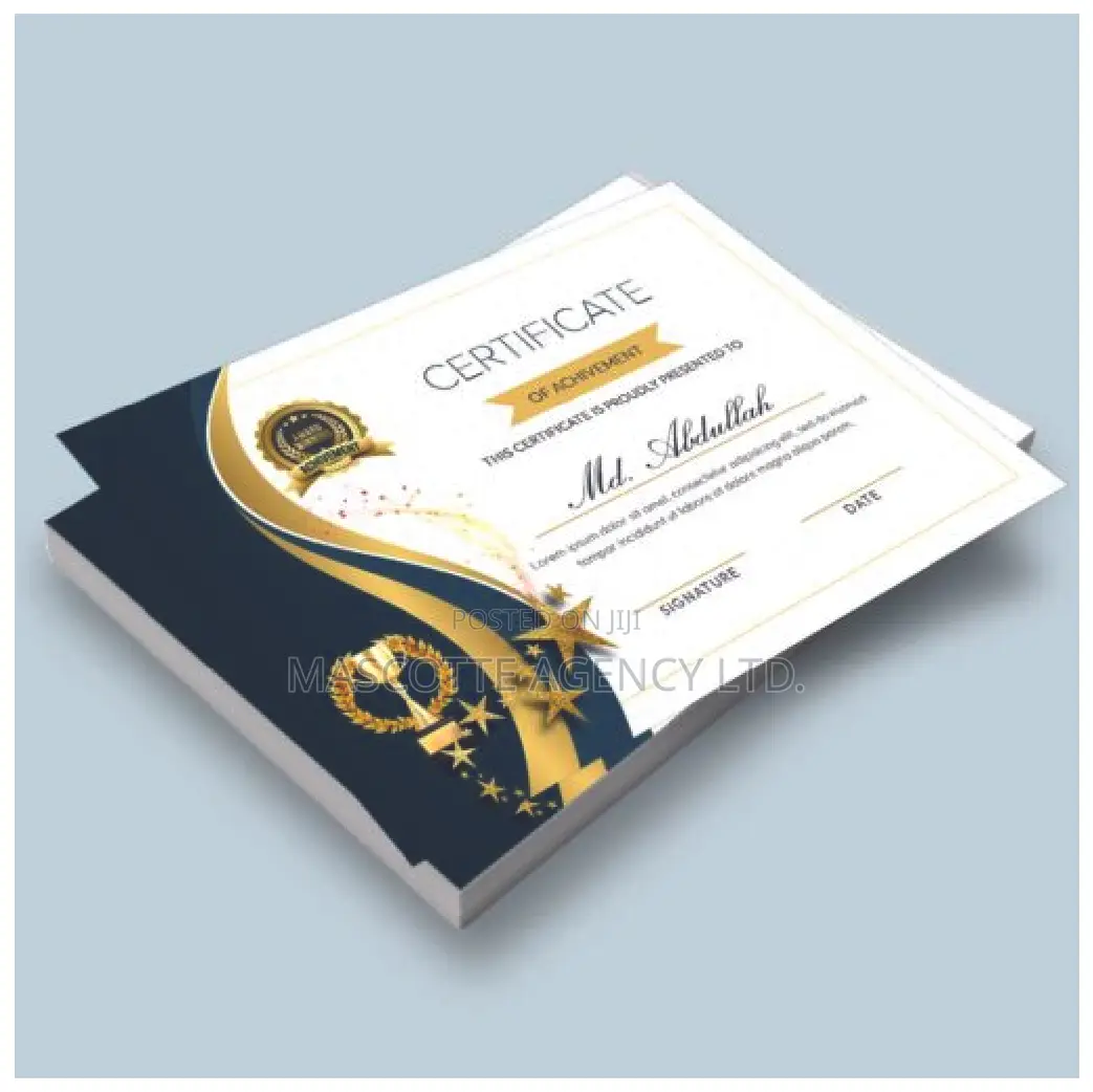 A4 Certificates