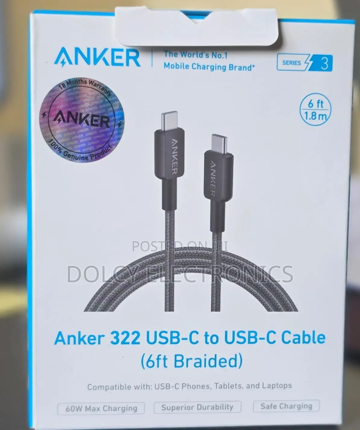 Anker 322 USB-C to USB-C Cable