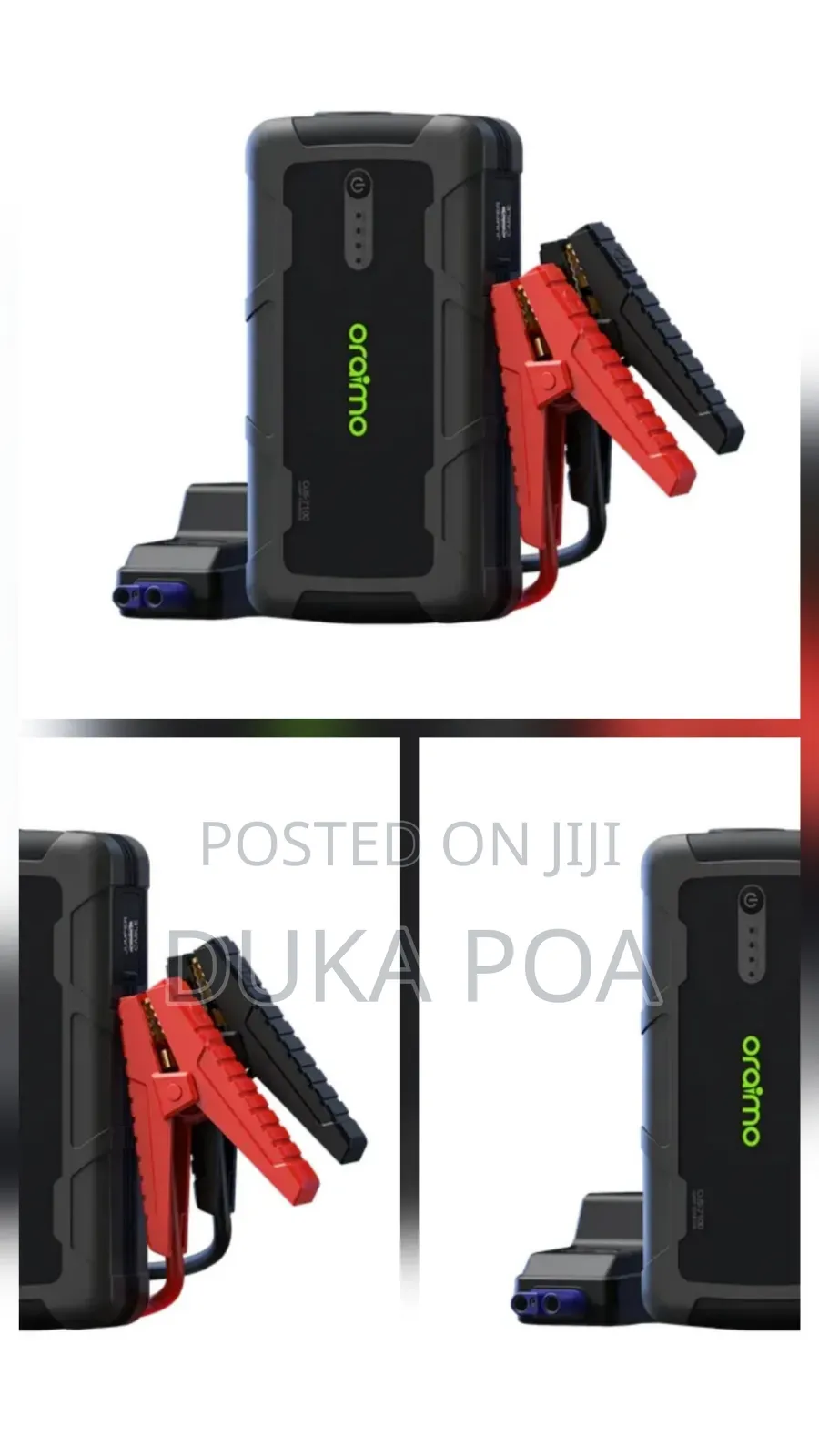 Oraimo Car Jump Starter 1500A 12V With 10,000mah Powerbank